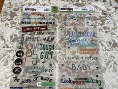 EK Phrase Cafe BOY THEMED PHRASES Craft Scrapbooking Sticker Pack Bundle Set