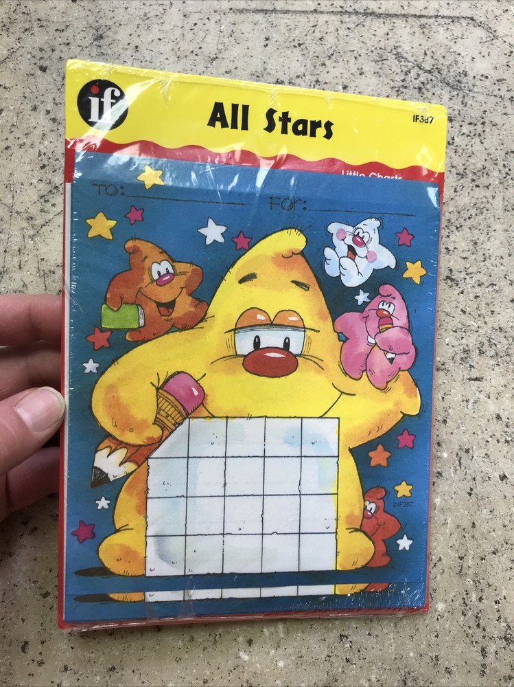 Vintage NOS Frank Schaffer Little Charts – 36 Per Pack – All Stars Kid Rewards