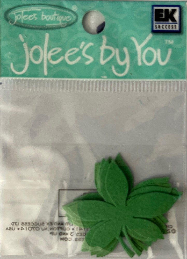 GREEN BRIGHT PALM FROND Die-cut Embellishment(10pc) Jolee’s•Flower •Garden•Stem