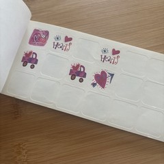 Vtg Color Clings Paper Magic Valentines Stickers Book Love Hearts Animals