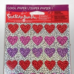NEW Stickety Doo Da HOLOGRAM HEARTS American Greetings Stickers 2 Sheets