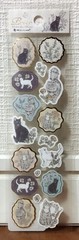 LAST NB Prier Sicker Animal Calico Persian Cat Kitty Kitten Flower MADE IN JAPAN