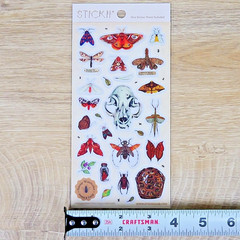 Nature Study Stickers – Animal Skull, Moths, & Insects Sticker Sheet