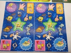 Vintage 2002 Sandylion Mylar Sticker Sheet LOT B SpongeBob SquarePants Patrick