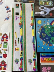 Vintage Stickers Lot Full & Partial Sheets Suzy’s Zoo School Country Foamies