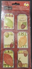 Harvest Handmade Stickers – Fall Harvest with Leaves and Acorns