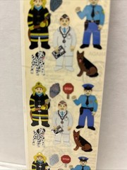 SandyLion Mylar Fireman Police Doctor Dog Vintage Stickers Sealed