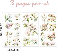 3 Sheet Floral Furniture Transfers 6″x12″ Rub on Vintage Flower Rub on Transfers