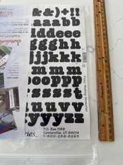 Making Memories Single Sheet Solid Black Creative Letters Stickers Scrapbooking