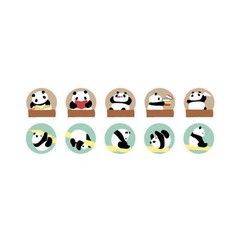 Panda Washi Flake Stickers | Made in Japan