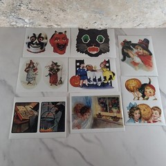 HALLOWEEN RETRO VINTAGE INSPIRED GLOSSY STICKERS – 20 SHEETS/28 STICKERS