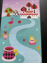 Alice in Wonderland Puffy Stickers Korean with Template