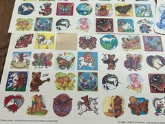 Vintage 1983 Institutional Financing Services Stickers Sheet Academic – Aged +