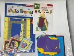 School Deluxe Die Cuts Lot Kids Classroom Bright Retro Amscan Photo Frames