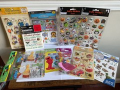 Vintage Stickers/rub ons Mixed Lot Disney,Holiday,Sesame Street, animals