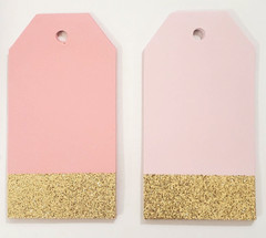 RECOLLECTIONS Decorate It PINK GLITTER GIFT TAGS – 15 pcs