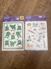 NEW 90’s Vintage Heartline (Hallmark) Sealed Sticker Sheet Sets – Frogs/Dogs