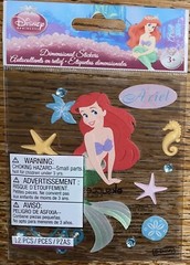 DISNEY The Little Mermaid Ariel Fish Tail Princess Character Scrapbook Stickers