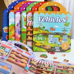 1 Book Jelly Sticker Book Quiet Book DIY Fun for Children’s Scene Stickers
