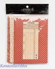 Graphic 45 Staples Policy Envelopes REGULAR RED 4.75″ X 6.5″ 6 Per Package