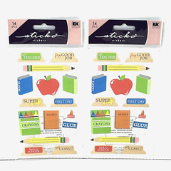 2 EK Success Sticko Stickers Back to School Scrapbooking Card Making Crafts Lot