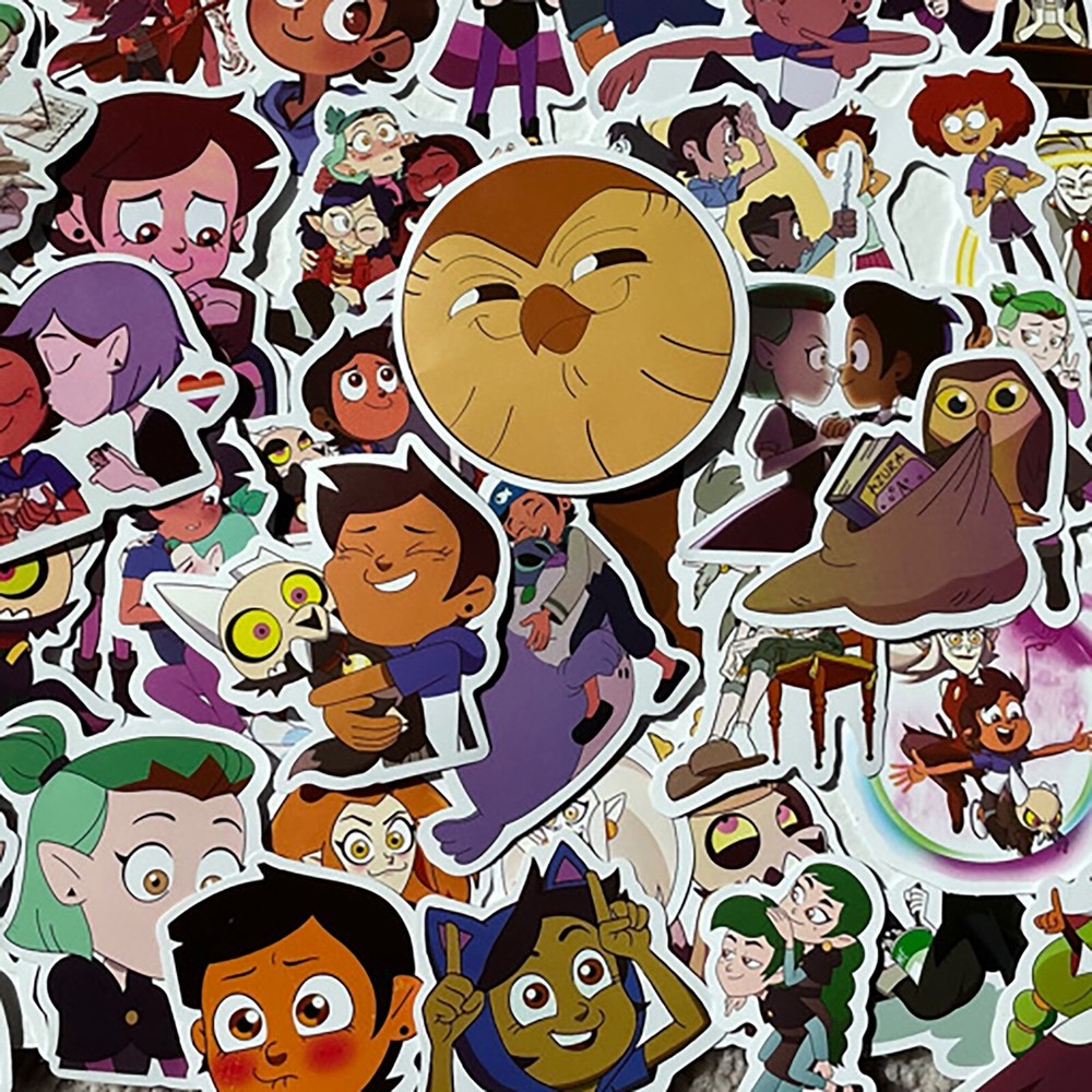 The OWL HOUSE stickers, Hooty, Luz, King, Hunter decals water bottle computer