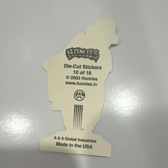 Homies Die-Cut Sticker Chuco 10 of 16 Urban Theme 2003 Brown White Black