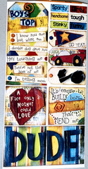 Bo Bunny Dude Cardstock Stickers 12″ Boy Phrases Scrapbooking 2008 NOS Rare