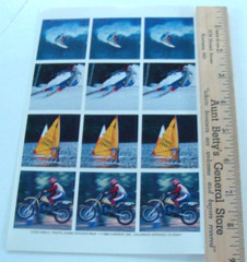 VTG 1986 Stickers Surfing Sailing Skiiing Motorcycle Current Code 5468-4