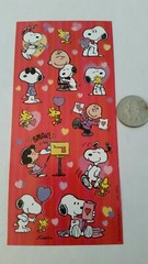 (13) SMALL SNOOPY STICKERS PEANUTS VALENTINE’S DAY GLITTER * WOODSTOCK SCRAPBOOK