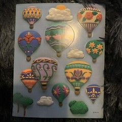 Vintage Hot Air Ballon Sticker Sheet AGC Inc