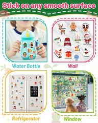 Reusable Christmas Sticker Book for Kids Toddlers Boys Girls Xmas Stickers