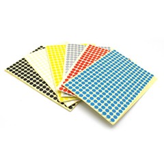 8mm Dot Stickers Round Sticky Self Adhesive Spot Circles Paper Labels 6 Colors