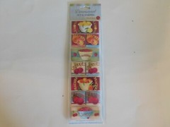 Punch Studio Dimensional Stickers Fruit Lemons, Peaches, Strawberries, Cherries