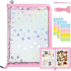 Sticker Storage Organizer Binder A5 Sticker Zipper Photocard Binder Holder Colle