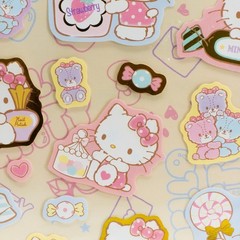 Hello Kitty Sanrio Foil Stickers Lot 3 Sheets Japan Kawaii Scrapbook New