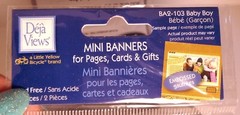 DEJA VIEWS: Sweet Baby Boy Mini Banner Stickers (NEW)
