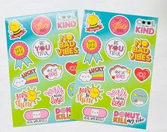 2 Shts Groovy Inspirational Phrases Stickers Crafts Planner Supply Scrapbook