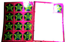 Vintage CTP Rootin Tootin Reader Shiny Foil Sheriff Star Stickers 1 Full Sheet +