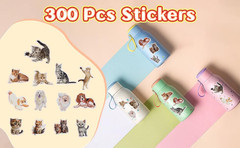 300 Peeking Cats and Dogs Stickers for Kids and Adults, for Crafts and Decor