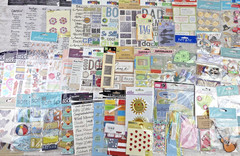 Mixed Lot Of 60 Pkgs NEW Scrapbook Embellishments Stickers Rub Ons Tags