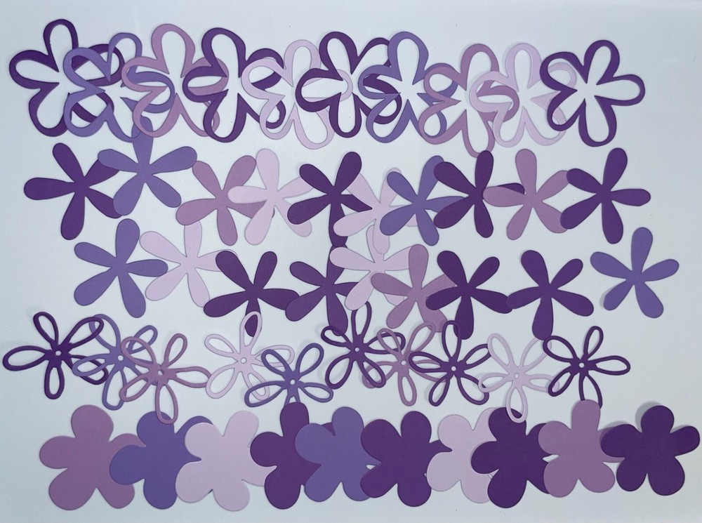 🩵40 BUILD A FLOWER cardstock paper die cut embellishments
