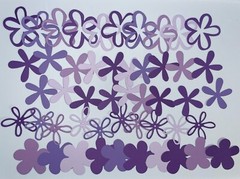 🩵40 BUILD A FLOWER cardstock paper die cut embellishments