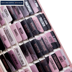 UPAFEXXI-Laminated Bible Tabs (Pink and Black Foil Embossed Lettering), Pink4