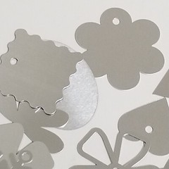 Lot Making Memories Silver Metal Tags Circle Flowers Hearts Stars Swirls -A