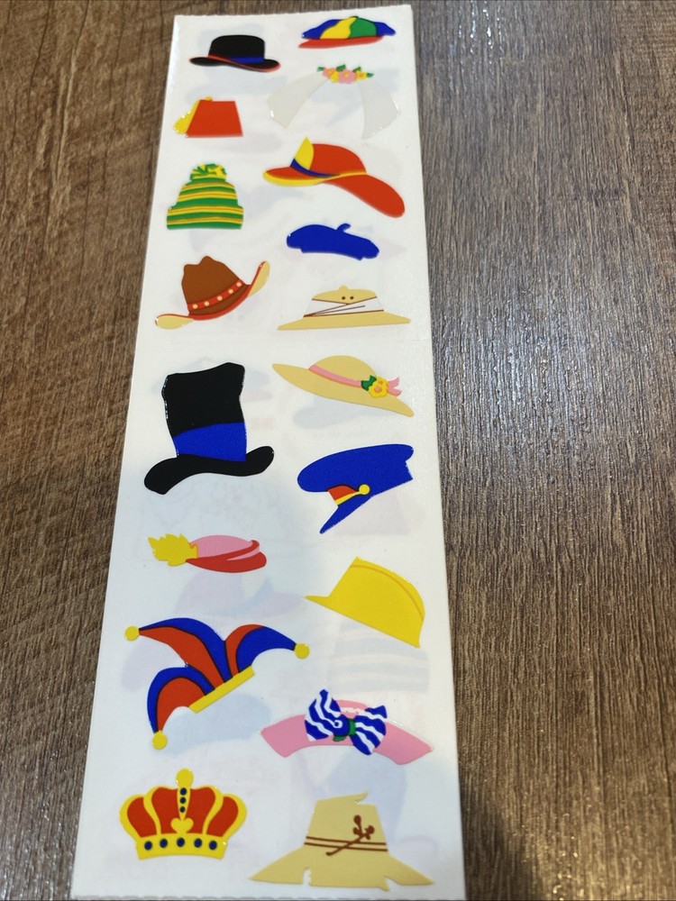 Mrs Grossman CAREER HATS safari cowboy jester crown straw derby Stickers ’98