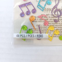 EK Success Sticko Dimensional Colorful Music Notes Stickers – 44 PC