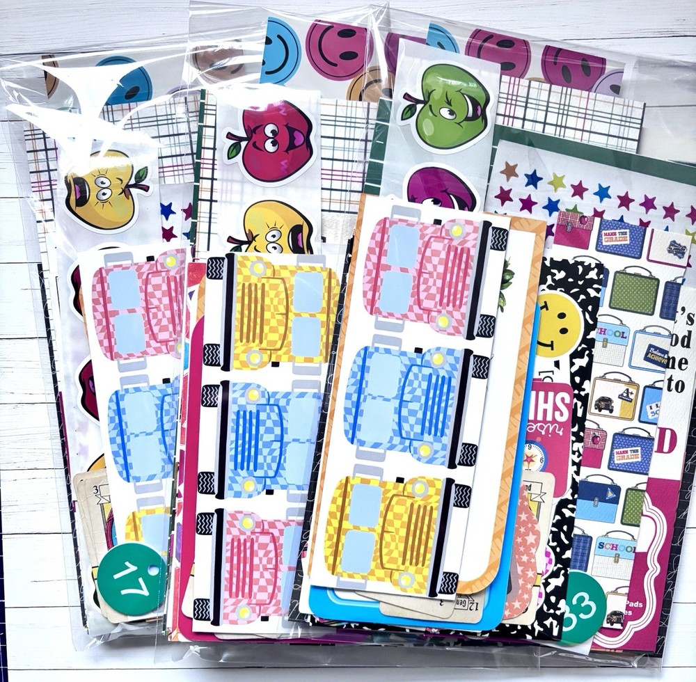 School Themed Ephemera Pack 40 Items