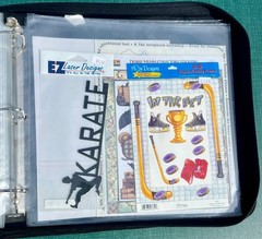 Crop In Style Binder With Lots Of Stickers ~ 18 Sheets full ~ Purple Binder