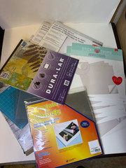 Craft Supplies Lot Acetate Sheets Dura-Lar Sticky Thumb Cutting Mat Scrapbooking
